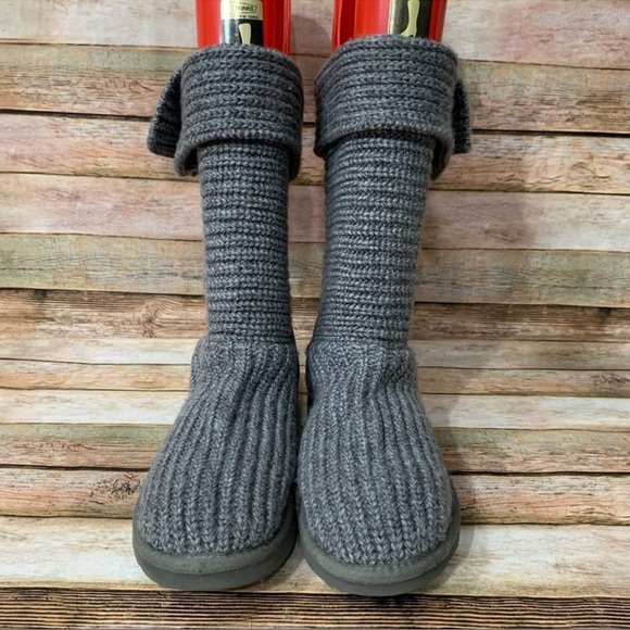 Ugg Grey Cardy Tripple Button Boots - Picture 7 of 8